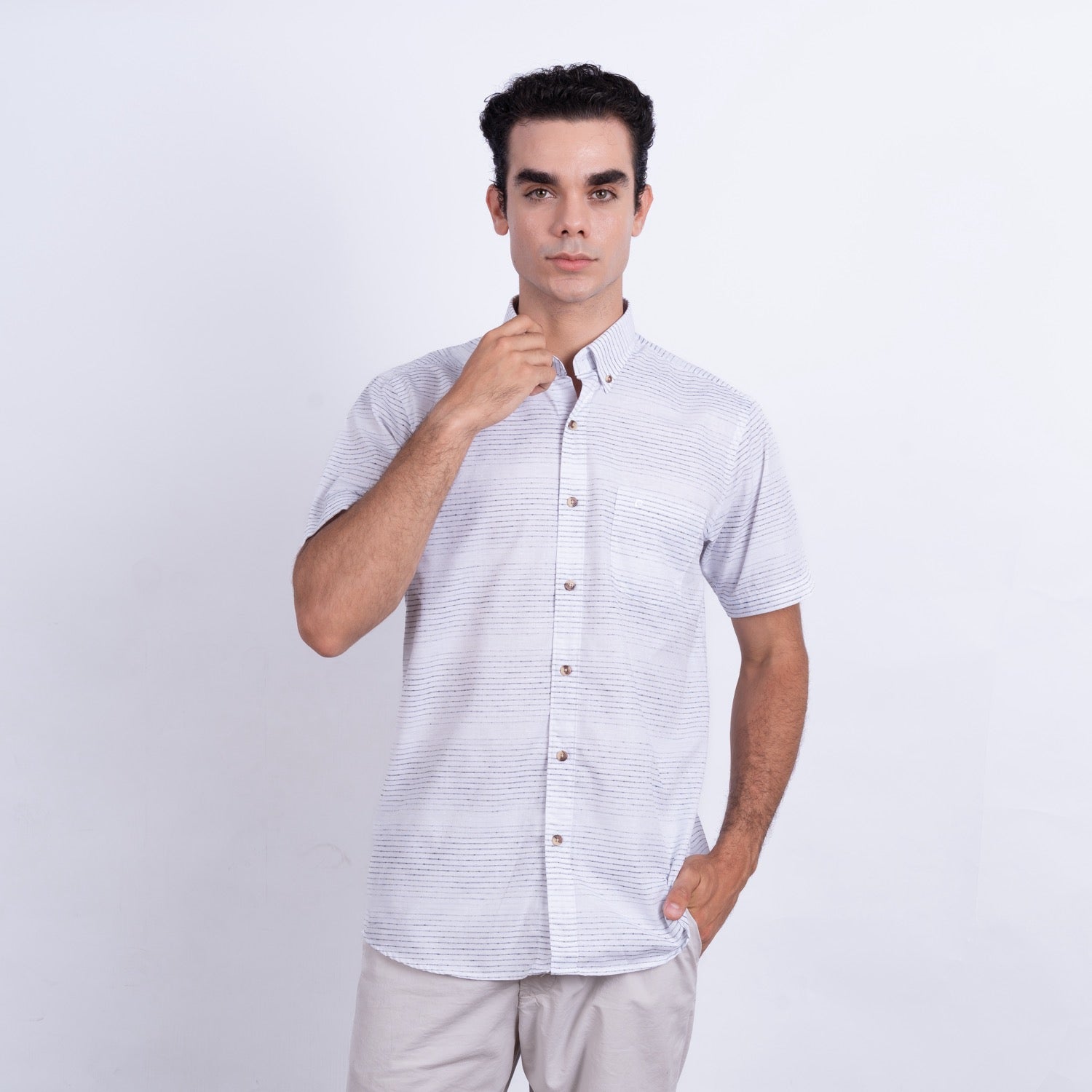 CAMISA MC ETQ LINEN COLLECTION