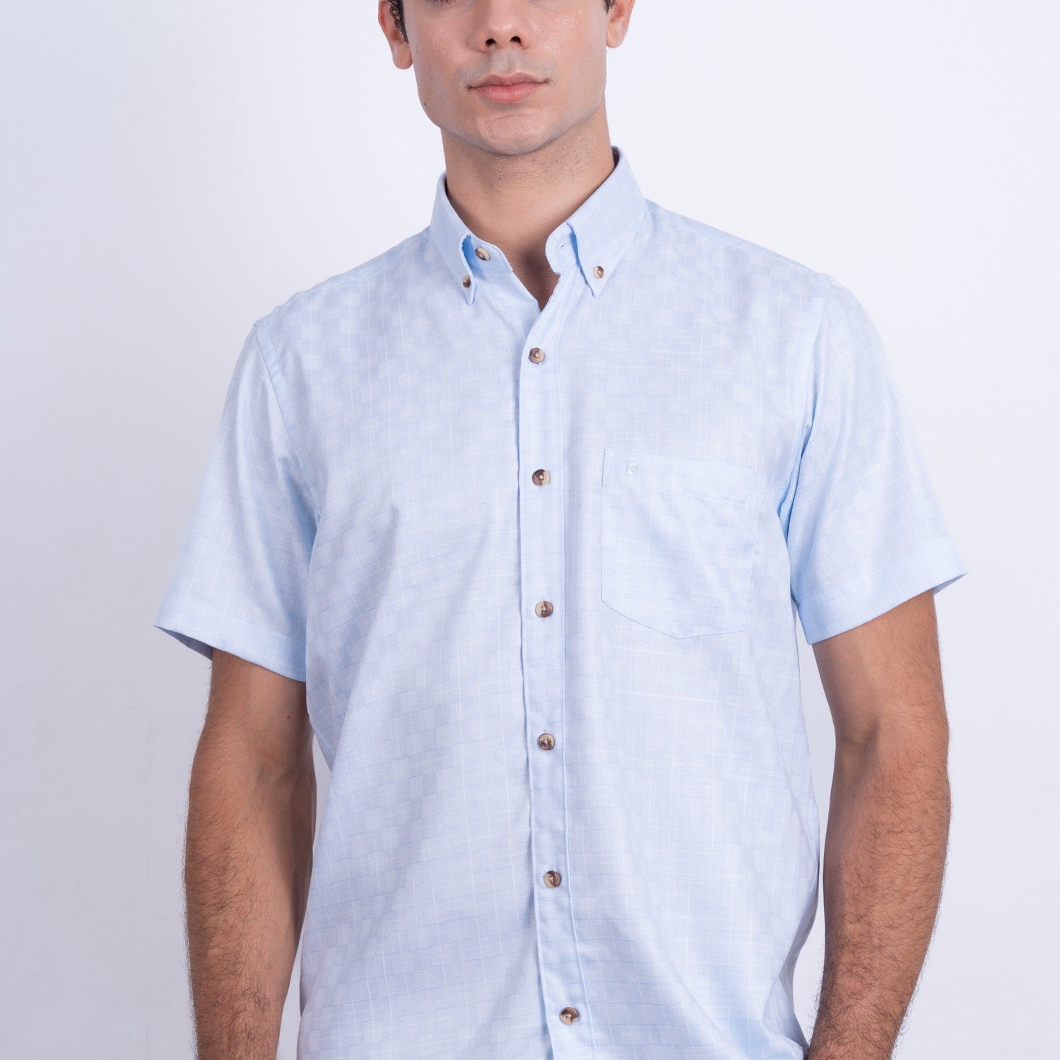 Camisa de Lino Manga Corta para Hombre