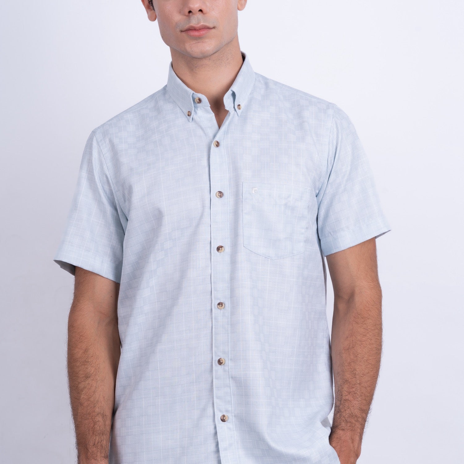 Camisa de Lino Manga Corta para Hombre