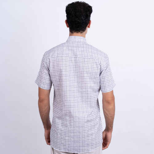 Camisa de Lino Manga Corta para Hombre