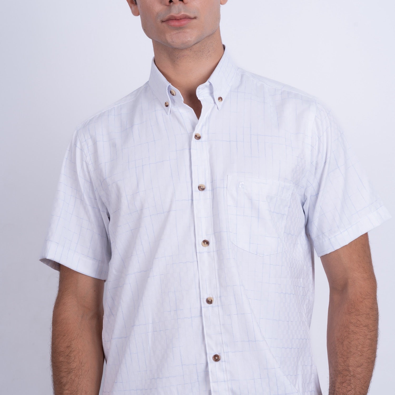 Camisa de Lino Manga Corta para Hombre