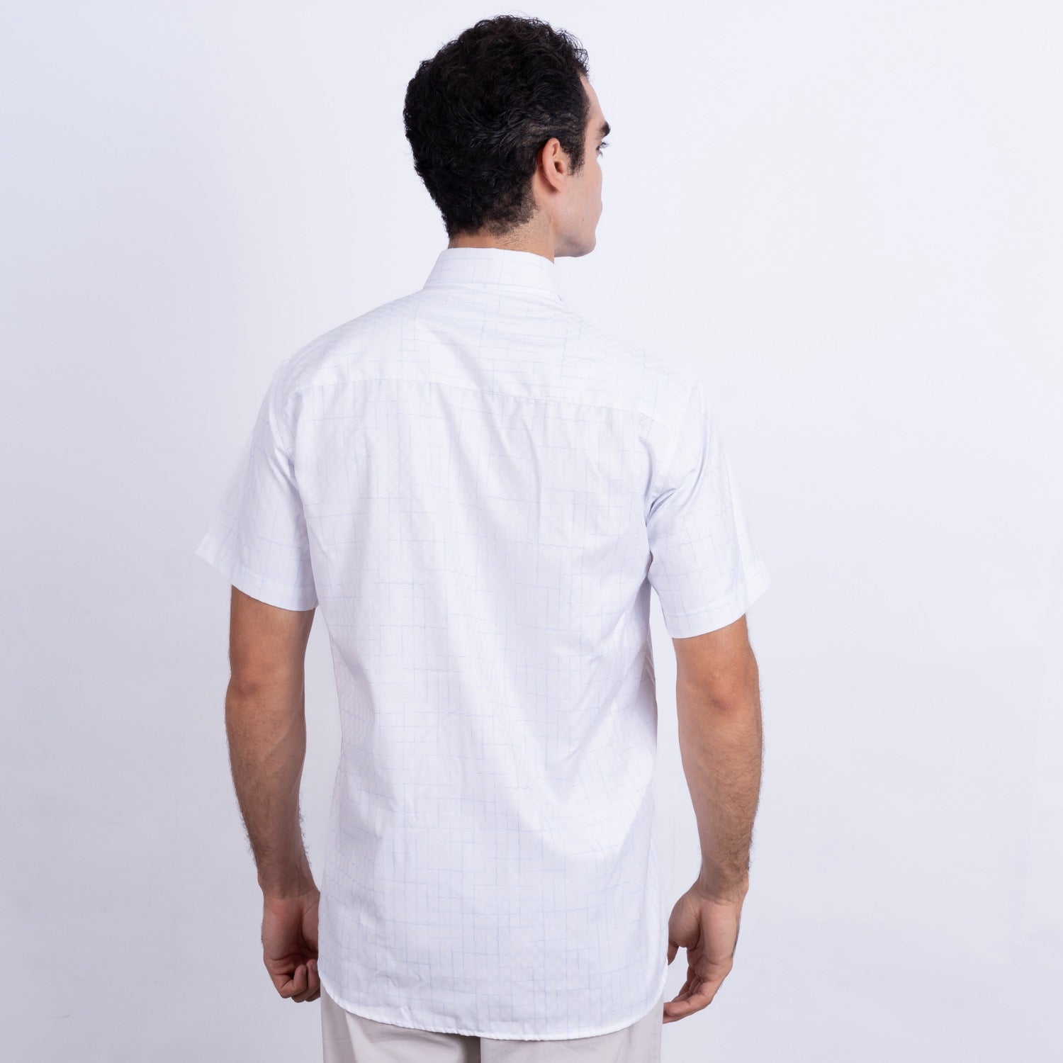 Camisa de Lino Manga Corta para Hombre
