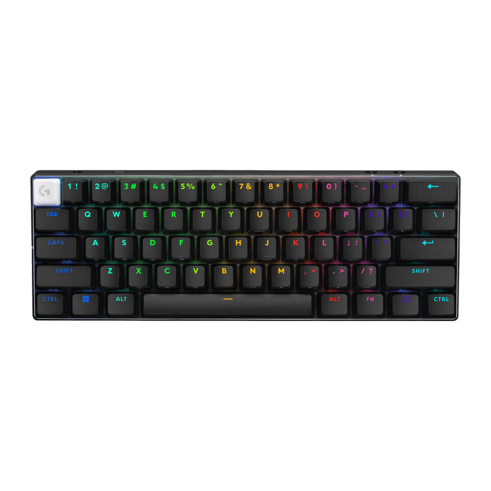 Teclado Logitech PRO X 60 Lightspeed Bluetooth Óptico 65 Horas RGB Color Black