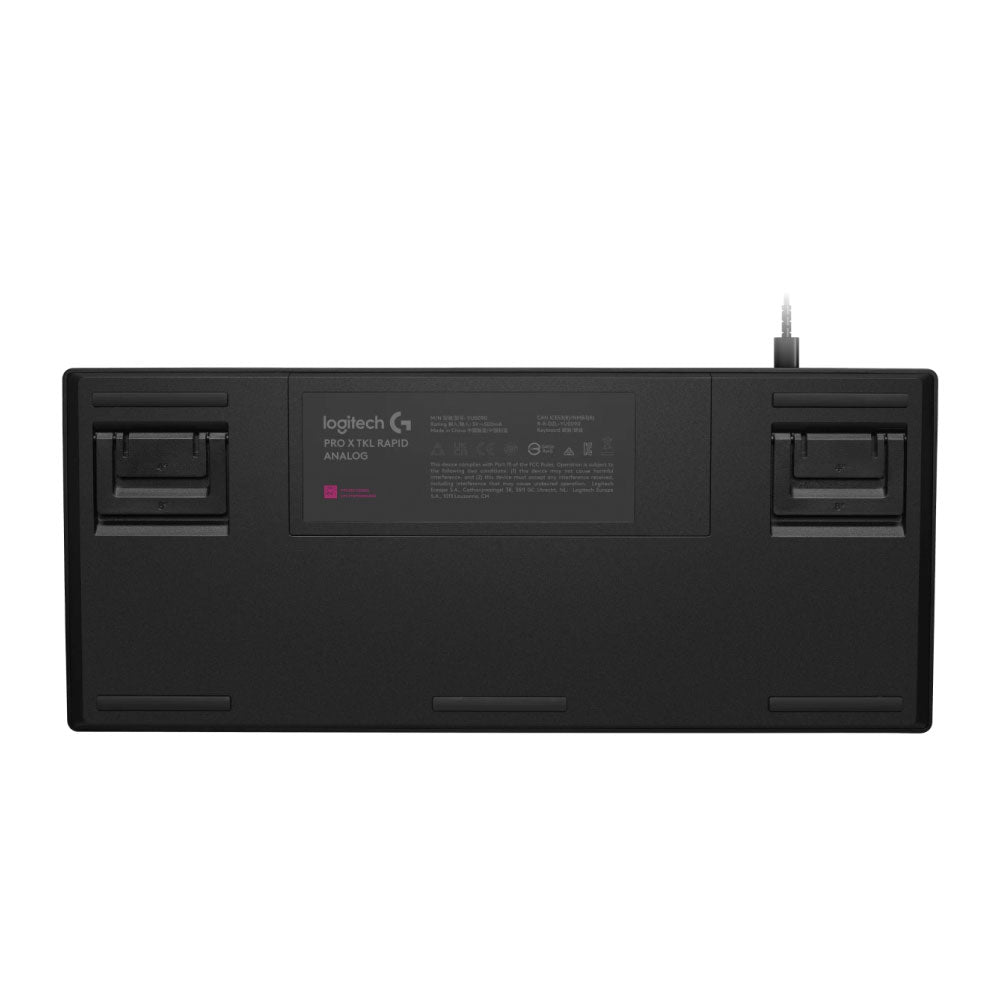 Teclado Logitech PRO X TKL Rapid Analógico Wired USB-C Lightsync RGB KeyControl Color Black