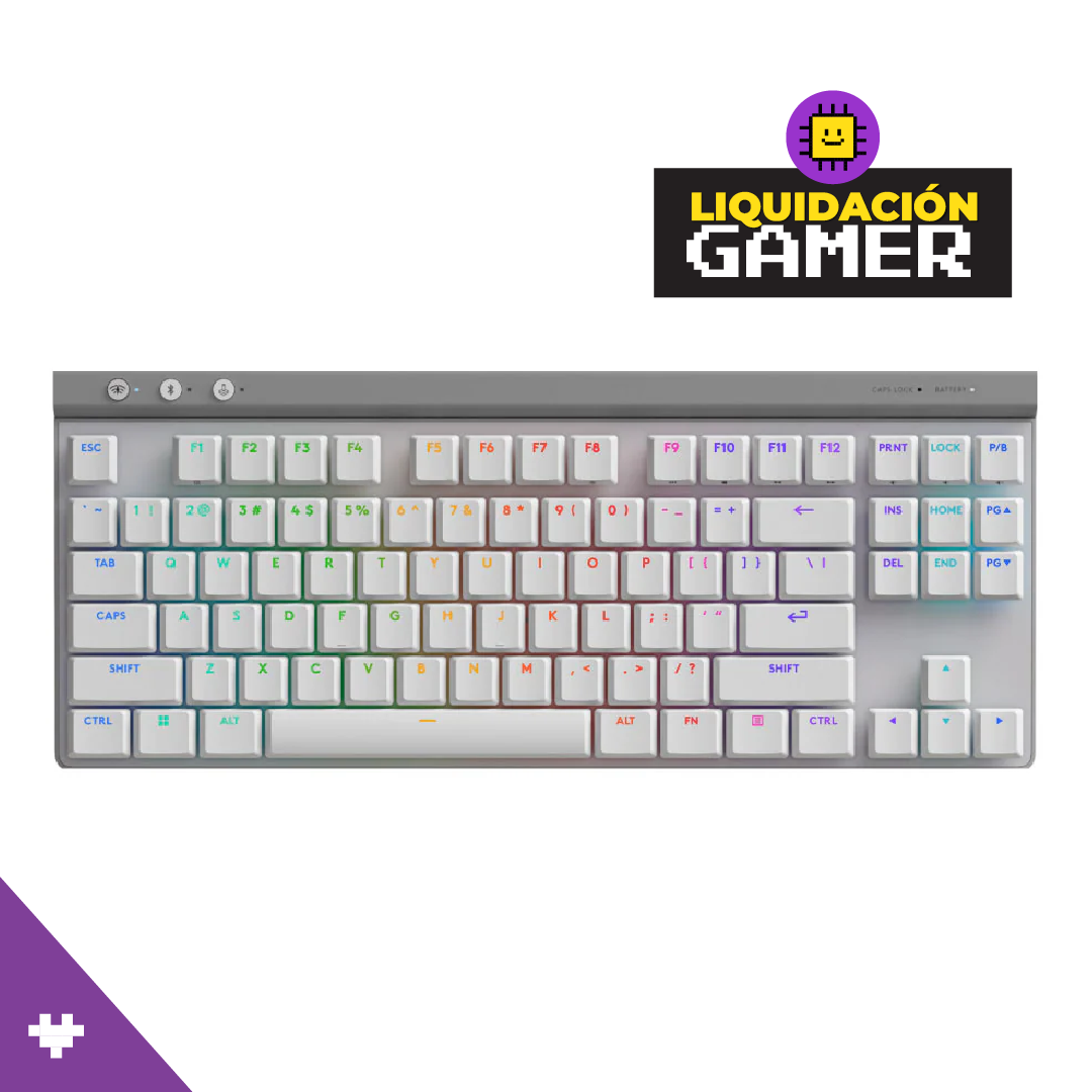Teclado Logitech G515 TKL Lightspeed Bluetooth Lightsync RGB Color White