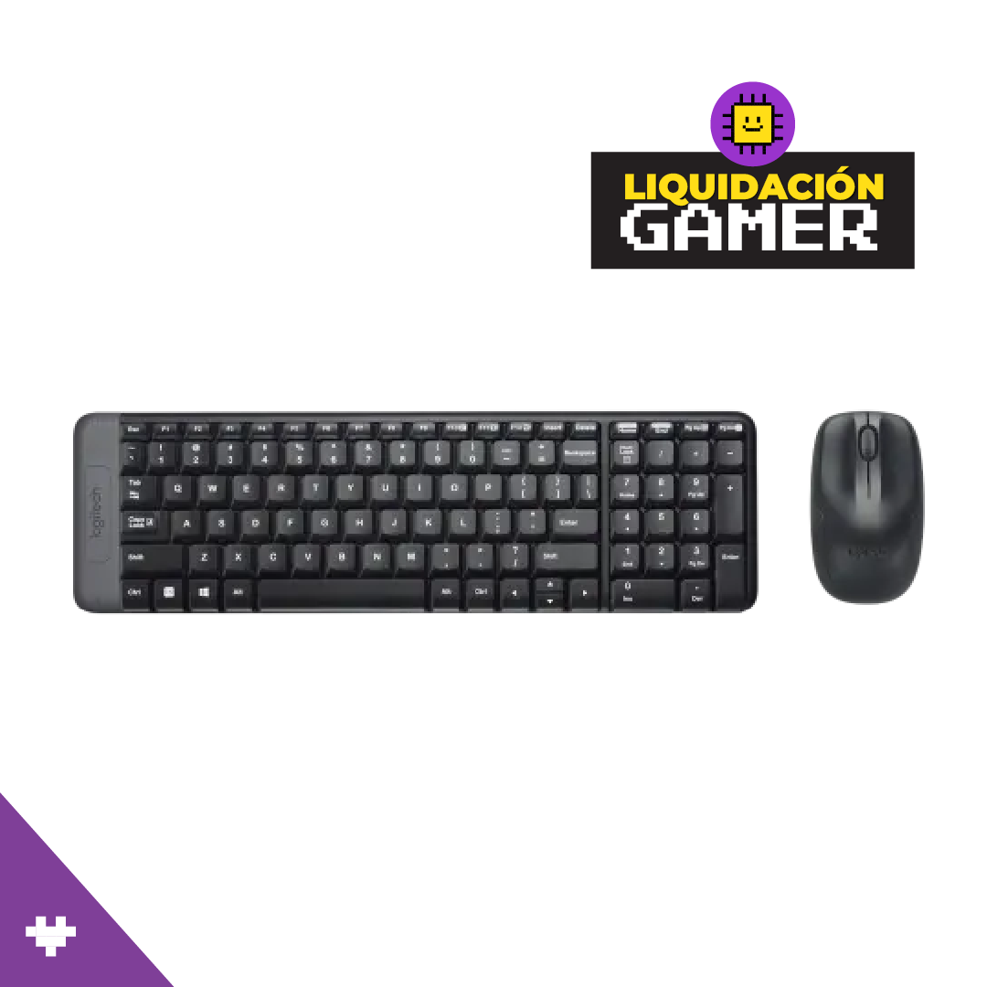 Teclado y Mouse Logitech MK220 Wireless USB SP Color Black