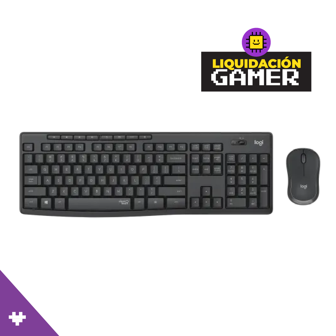 Teclado y Mouse Logitech MK295 Wireless USB Color Black