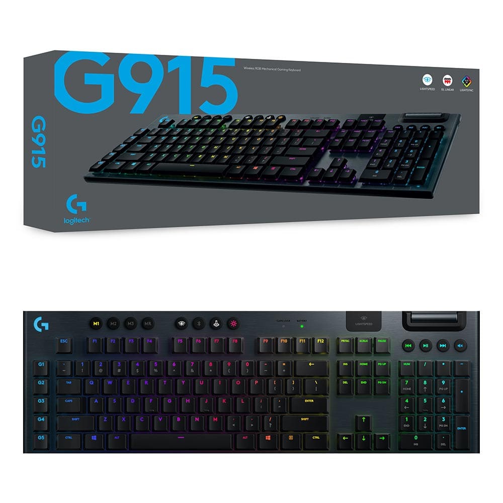 Teclado Logitech G915 X Lightspeed/bt Lightsync Rgb / Keycontrol  Black