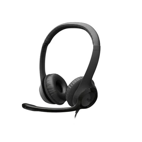 Audífono con Micrófono Logitech H390 USB Noise Cancelling Color Black