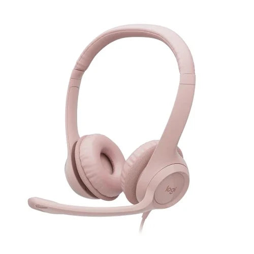 Audífono con Micrófono Logitech H390 USB Noise Cancelling Color Rose
