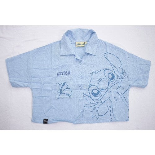Blusa Manga Corta Lilo & Stitch Color Celeste