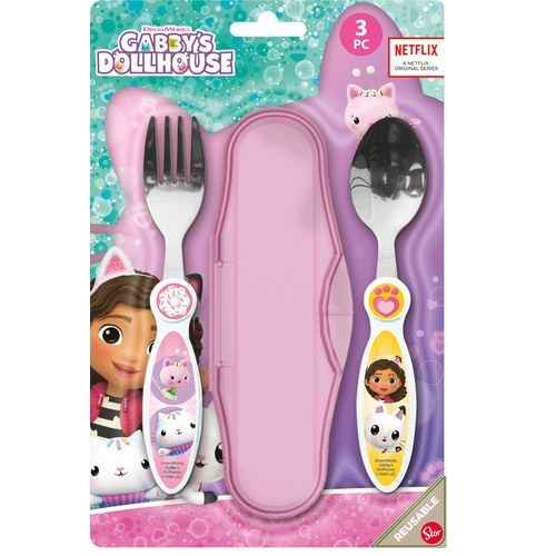 Cubiertos Metálicos 2 Piezas Gabby Doll