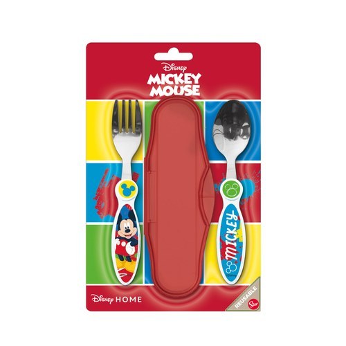 Cubiertos Metálicos 2 Piezas Mickey