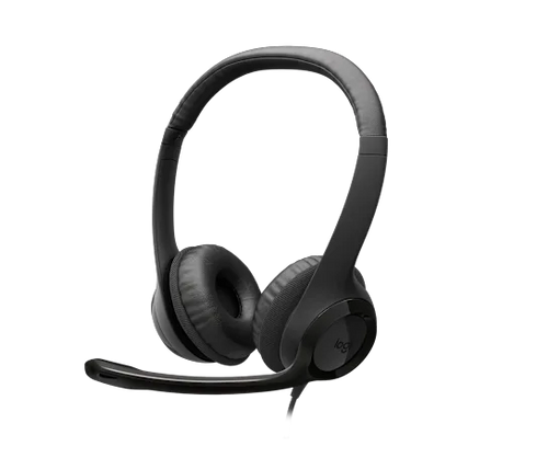 Audífono con Micrófono Logitech H390 USB Noise Cancelling Color Black