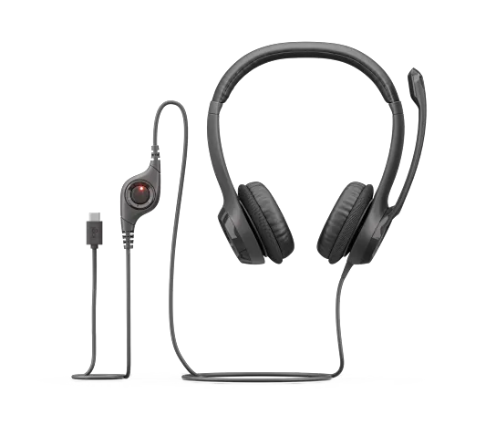 Audífono con Micrófono Logitech H390 USB Noise Cancelling Color Black