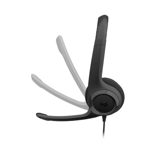 Audífono con Micrófono Logitech H390 USB Noise Cancelling Color Black