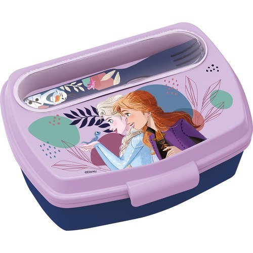 Hermético Rectangular con Cubiertos Frozen