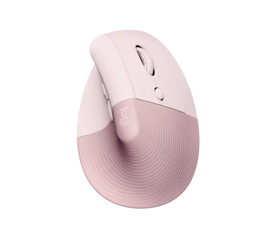 Mouse Logitech Lift Vertical Ergonomic Wireless Bluetooth Color Rose