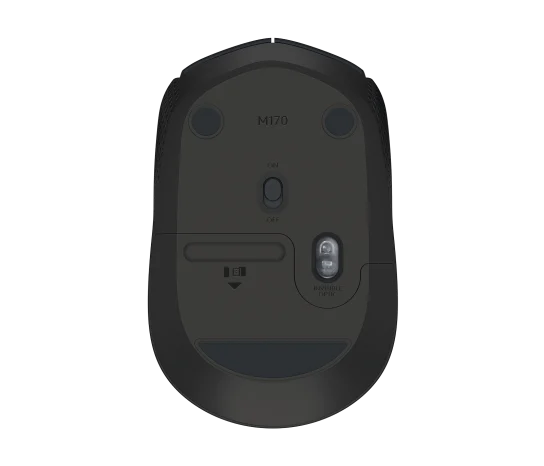 MOUSE LOGITECH M170 WIRELESS BLACK (910-004940)