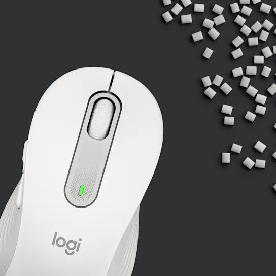 Mouse Logitech Signature M650 Silent Large Wireless Bluetooth Color White