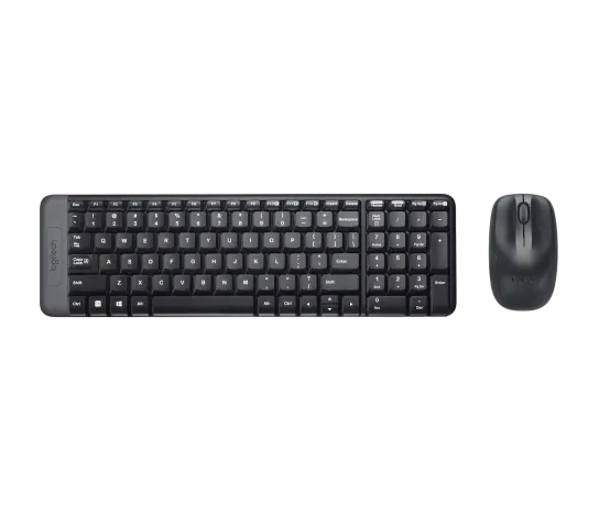 TECLADO LOGITECH + MOUSE MK220 WIRELESS USB SP BLACK (PN 920-004430)