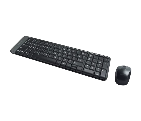 Teclado y Mouse Logitech MK220 Wireless USB SP Color Black
