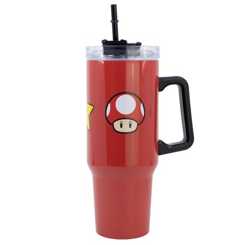 Mug Térmico XL Mario Bros Acero Inoxidable 1165ml con Tapa