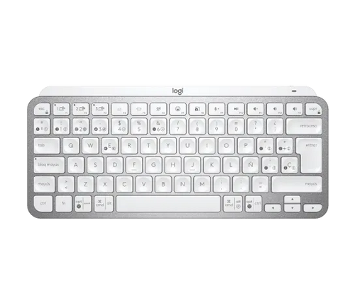 Teclado Logitech MX Keys Mini Multi-Device Bluetooth Iluminado Color Pale Grey SP
