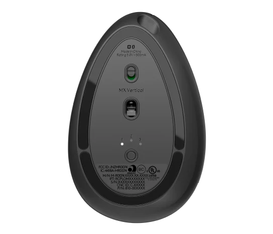 Mouse Logitech MX Vertical Advanced Ergonomic Wireless Bluetooth USB-C Color Black
