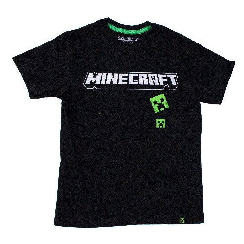 Polo Básico Manga Corta Minecraft Color Negro