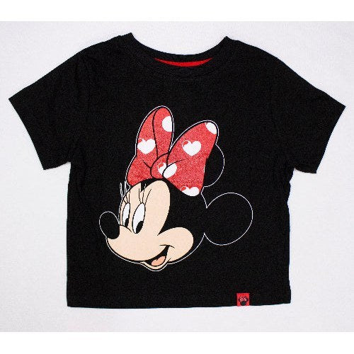 Polo Básico Manga Corta Minnie Mouse Niña Color Negro