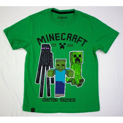 Camiseta Minecraft para Niño Color Verde