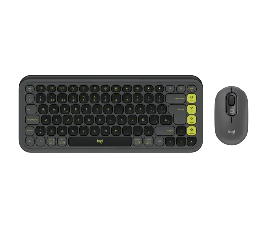 TECLADO LOGITECH + MOUSE POP ICON BLUETOOTH/WIRELESS SP / COPILOT/ GRAPHITE (920-013052)