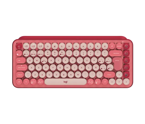 Teclado Logitech POP Keys Multi-Device Wireless Bluetooth Color Coral Rose