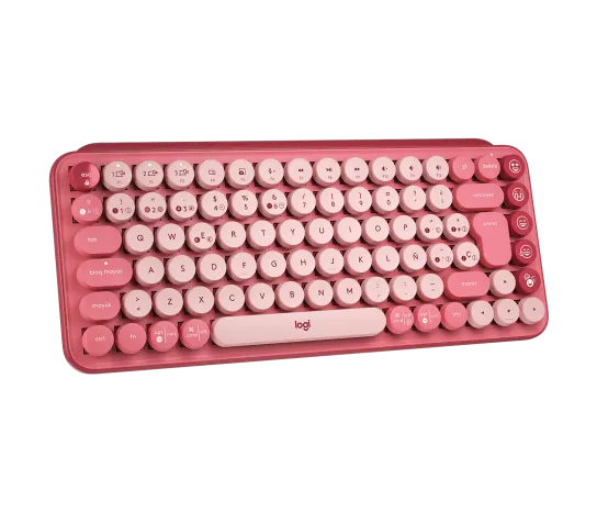 TECLADO LOGITECH POP KEYS MULTI-DEVICE WIRELESS/BT CORAL ROSE (920-010715)