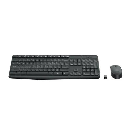 Teclado Logitech + Mouse Mk235 Wireless Usb Sp Black