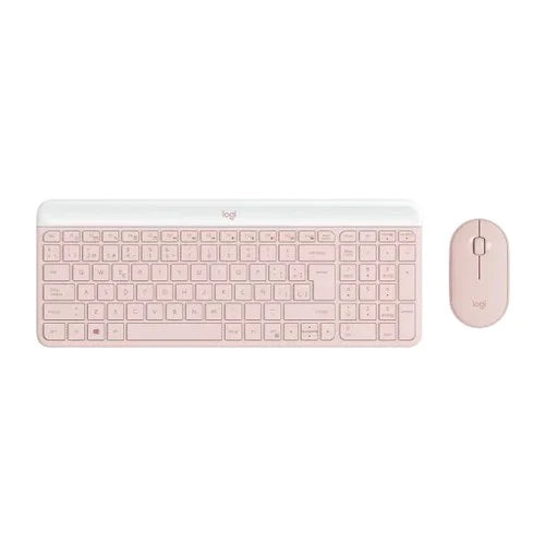 Teclado y Mouse Logitech MK470 Wireless Slim USB Color Rose