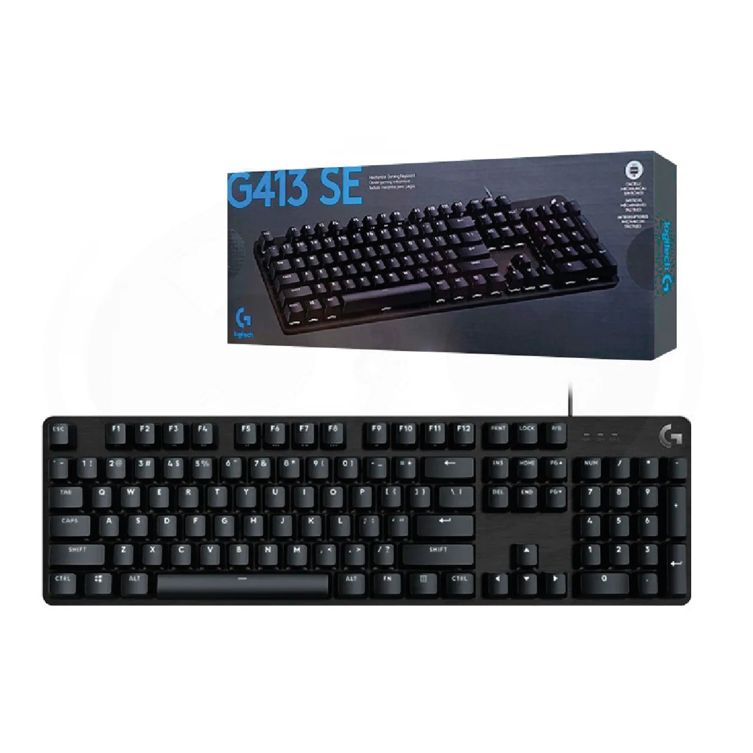 Teclado Logitech G413 Se Blacklight Mechanical Gaming Black (920-010433)