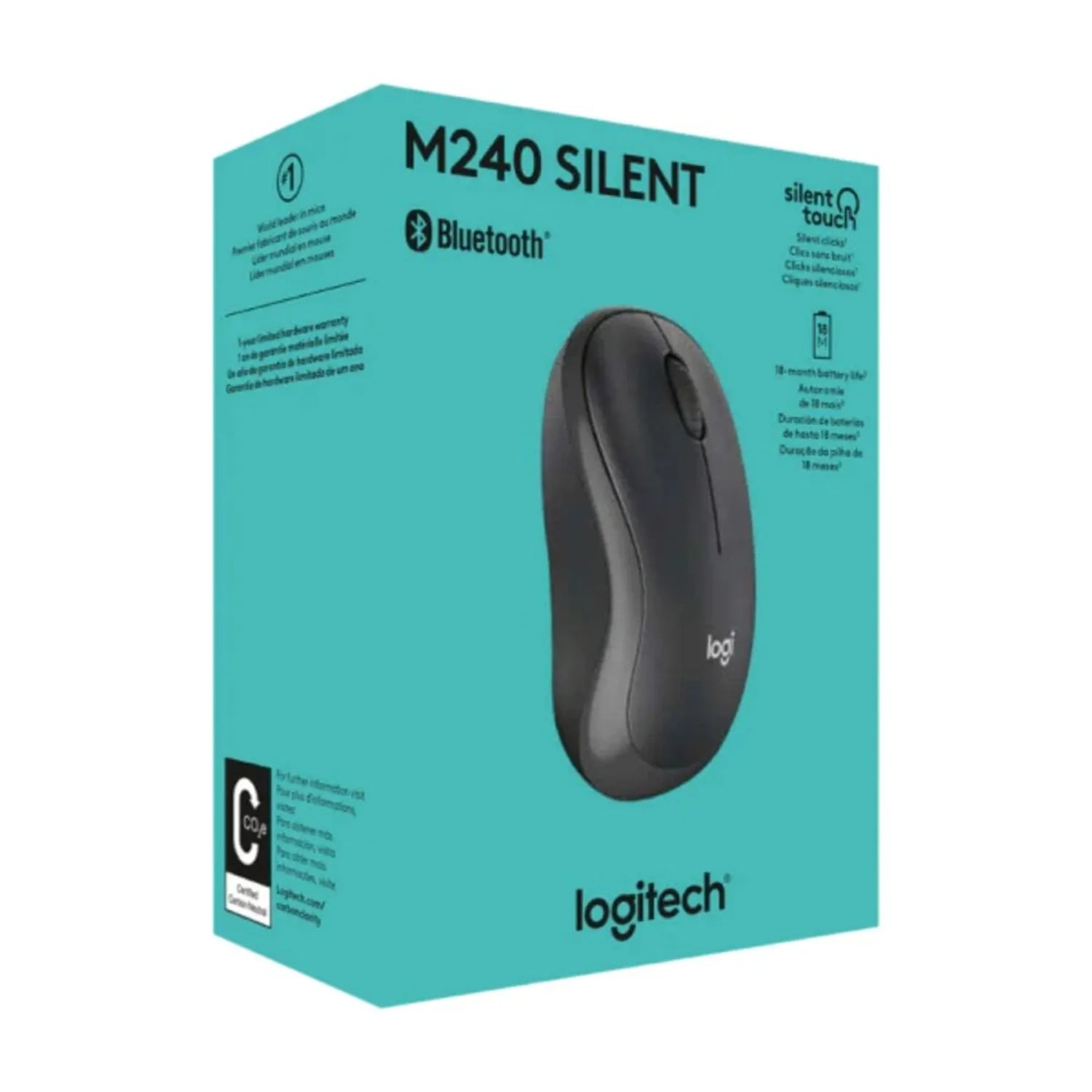 Mouse Logitech M240 Silent Wireless Bt Black