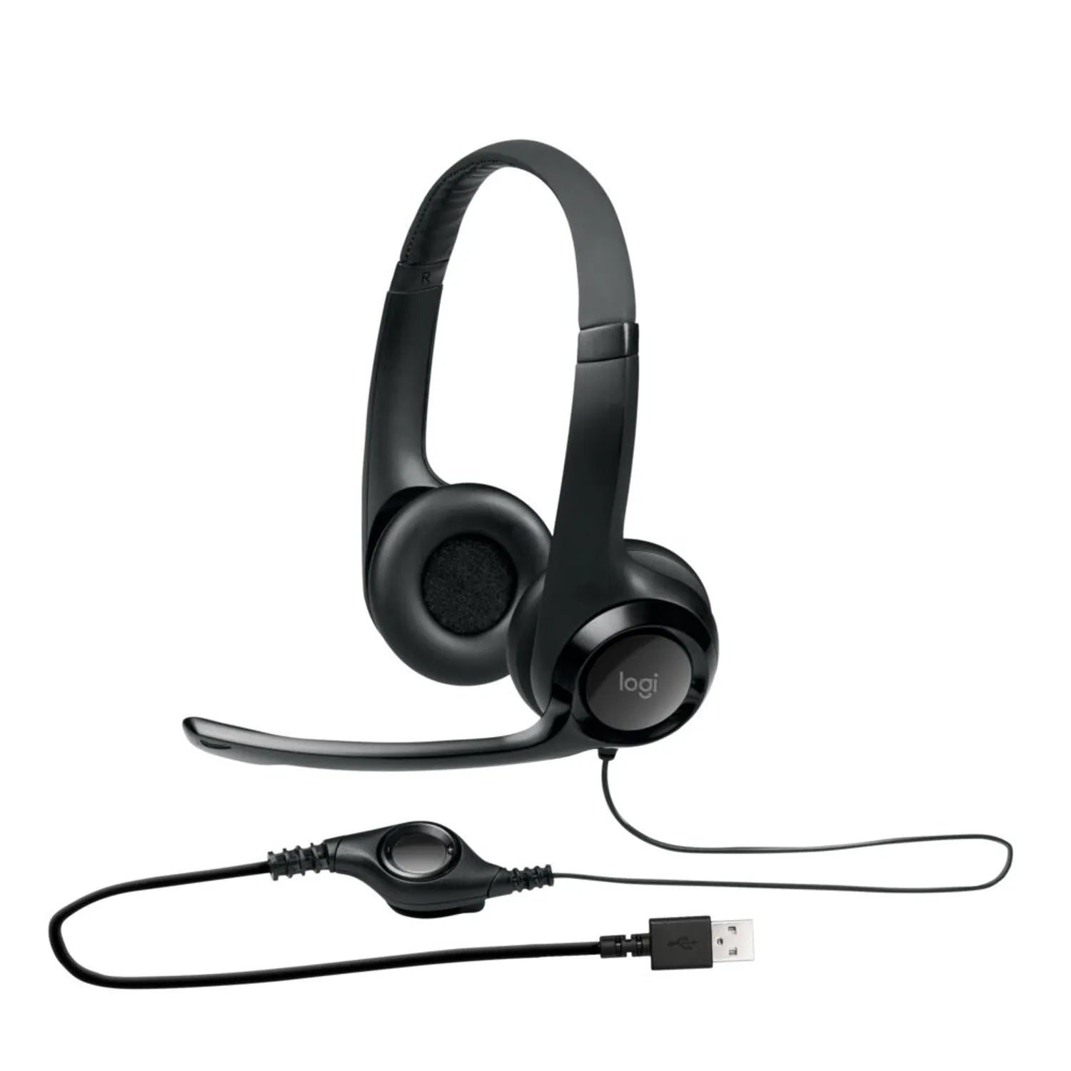 Audifono C/microf. Logitech H390 Usb-c Noise Cancelling Midnight Black (981-001575)